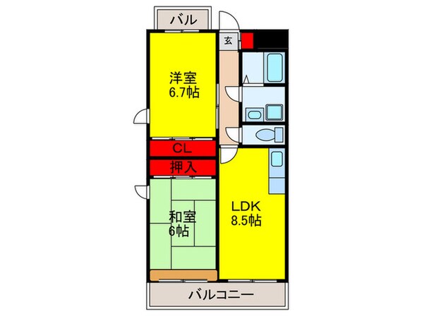 ファミーユ出戸の物件間取画像